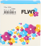 FLWR Brother  TZE-233 blauw op wit breedte 12 mm