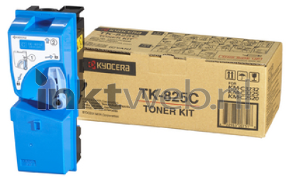 Kyocera Mita TK-825C cyaan Combined box and product