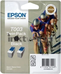 Epson T003 Double Pack zwart Front box