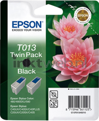 Epson T013 Double Pack zwart Front box