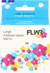 FLWR Dymo  99012 adreslabel 36 mm x 89 mm  wit