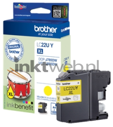 Brother LC-22U XL geel Combined box and product