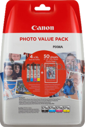 Canon CLI-571XL Multipack met fotopapier zwart en kleur 0332C005