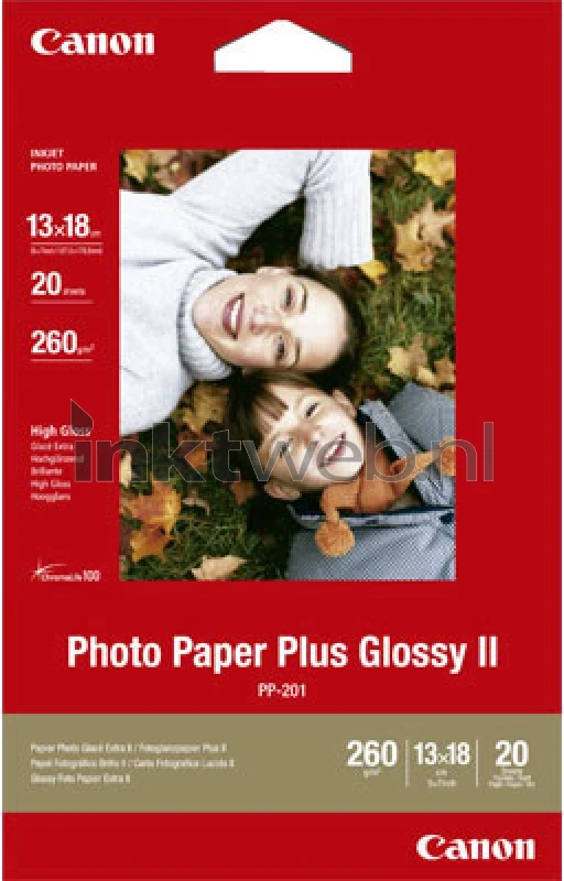 Canon PP-201 Plus Photo Paper Glans | 13x18 | 260 gr/m² 20 vellen