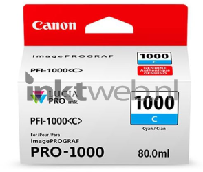 Canon PFI-1000 cyaan Front box