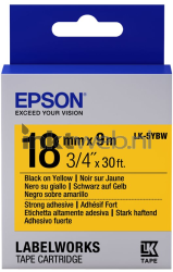Epson  LK-5YBW zwart op geel breedte 18 mm