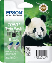 Epson T0501 Double Pack zwart Front box