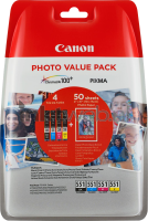 Canon CLI-551 Multipack met fotopapier (Transport schade)