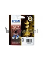 Epson T0511 twin pack (Opruiming 2 x 1-pack los) zwart