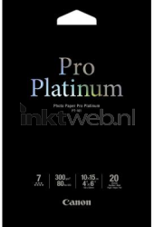 Canon  PT-101 Professioneel Fotopapier Platinum Hoogglans | 10x15 | 300 gr/m² 20 stuks Front box