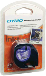 Dymo  16951/S0721550 zwart op transparant breedte 12 mm