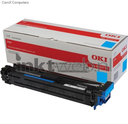 Oki C931 cyaan Combined box and product