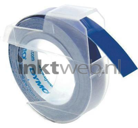 Dymo  S0898140 embossing tape wit op blauw breedte 9 mm
