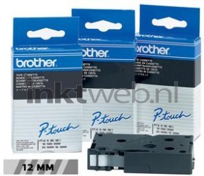 Brother  TC101A zwart op transparant breedte 12 mm Front box
