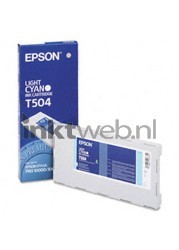 Epson T504 licht cyaan Combined box and product