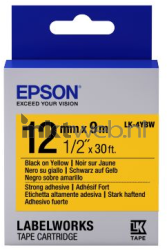 Epson  LK-4YBW zwart op geel breedte 12 mm C53S654014