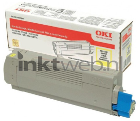 Oki C532 / MC573 Toner geel Combined box and product