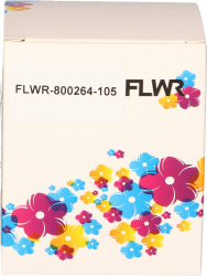 FLWR Zebra  verzendetiketten 102 mm x 210 mm  wit Front box