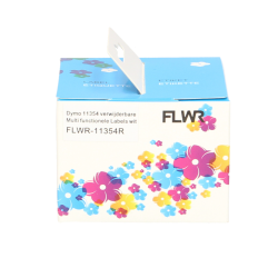 FLWR Dymo  11354R verwijderbare Multi functionele labels 57 mm x 32 mm  wit Front box