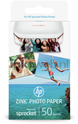 HP  ZINK Sticky-backed  2 x 3 Inch Glans  50 stuks Front box