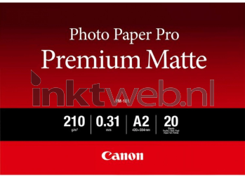 Canon  PM-101 Premium fotopapier Mat | A2 | 210 gr/m² 1 stuks 8657B017