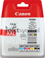 Canon CLI-581XXL 4-pack zwart en kleur Front box