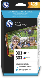 HP 303 Photo Valuepack zwart en kleur Front box