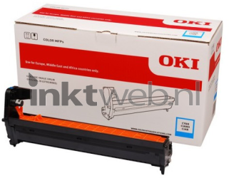 Oki 46484123 cyaan Combined box and product