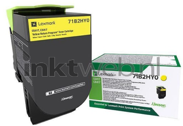 Lexmark 71B2HY0 geel Combined box and product