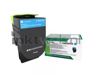 Lexmark 71B2HC0 cyaan Combined box and product