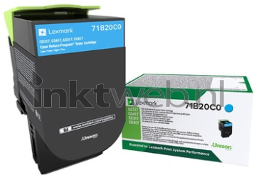 Lexmark 71B20C0 cyaan Combined box and product