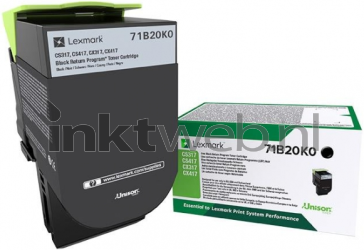 Lexmark 71B20K0 zwart Combined box and product
