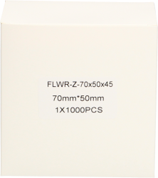FLWR Zebra  thermische labels 70 mm x 50 mm  wit Back box