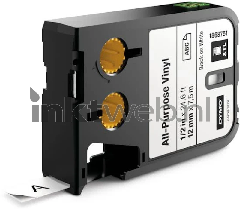 Dymo 1868751 zwart op wit breedte 12 mm