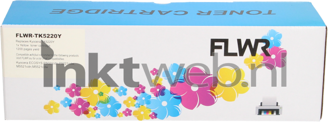 FLWR Kyocera Mita TK-5220 geel Front box
