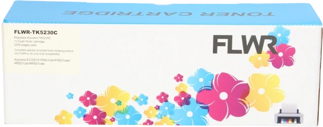 FLWR Kyocera Mita TK-5230 cyaan Front box
