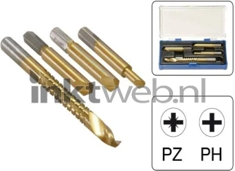 Höfftech Hss Schroef, uitdraai en frees set 4 Delig Combined box and product