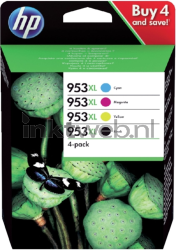 HP 953XL Multipack zwart en kleur Front box