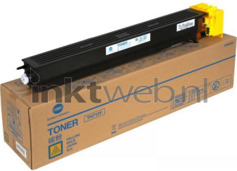 Konica Minolta TN-713 geel Combined box and product