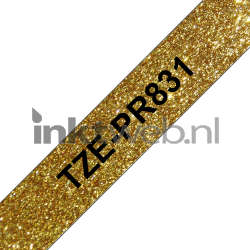 Brother  TZE-831 zwart op goud breedte 12 mm TZEPR831