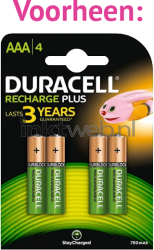 Duracell AAA Rechargeable plus, 750 mAh Front box