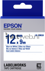 Epson  LK-4WLN blauw op wit breedte 12 mm Front box