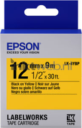Epson  LK-4YBP zwart op geel breedte 12 mm Front box