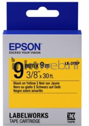 Epson  LK-3YBP zwart op geel breedte 9 mm Front box
