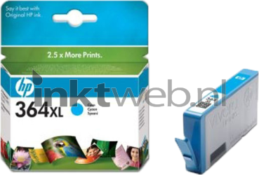 HP 364XL cyaan Combined box and product