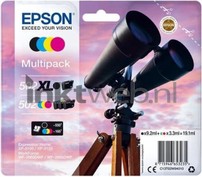 Epson 502XL / 502 Multipack zwart en kleur Front box