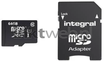 Integral UltimaPro 64GB, Micro SDHC Geheugenkaart zwart Product only