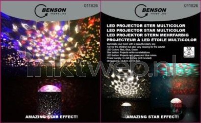 Benson LED projector ster multicolor Front box