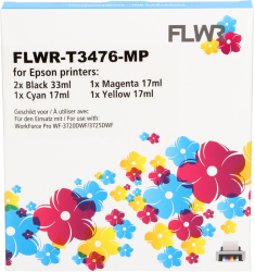 FLWR Epson 34XL Multipack zwart en kleur Front box