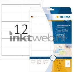 Herma 4682 folie-etiketten 97x42,3 MM transparante mat